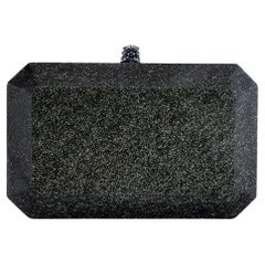 Perry Clutch Medium Glitter Medley Plexi