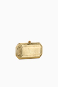Perry Clutch Pequeño Halo Dorado Piel envejecida