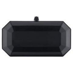 Perry Clutch Small Matte Black Metal