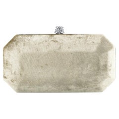 Perry Clutch Small Mirrored Gold Crushed Velvet