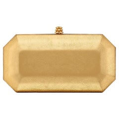Perry Clutch Small Pure Gold Tropicana Leather