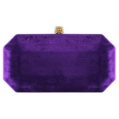 Perry Clutch Small Royal Purple Crushed Velvet