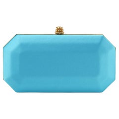 Perry Clutch Small Tropical Teal Satin