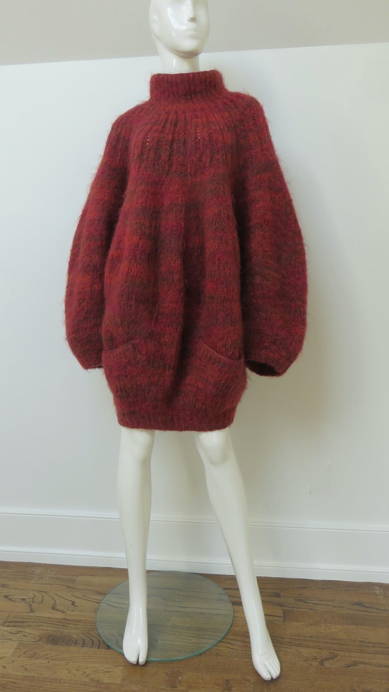 Perry Ellis 1980s Oversized Sweater For Sale 2