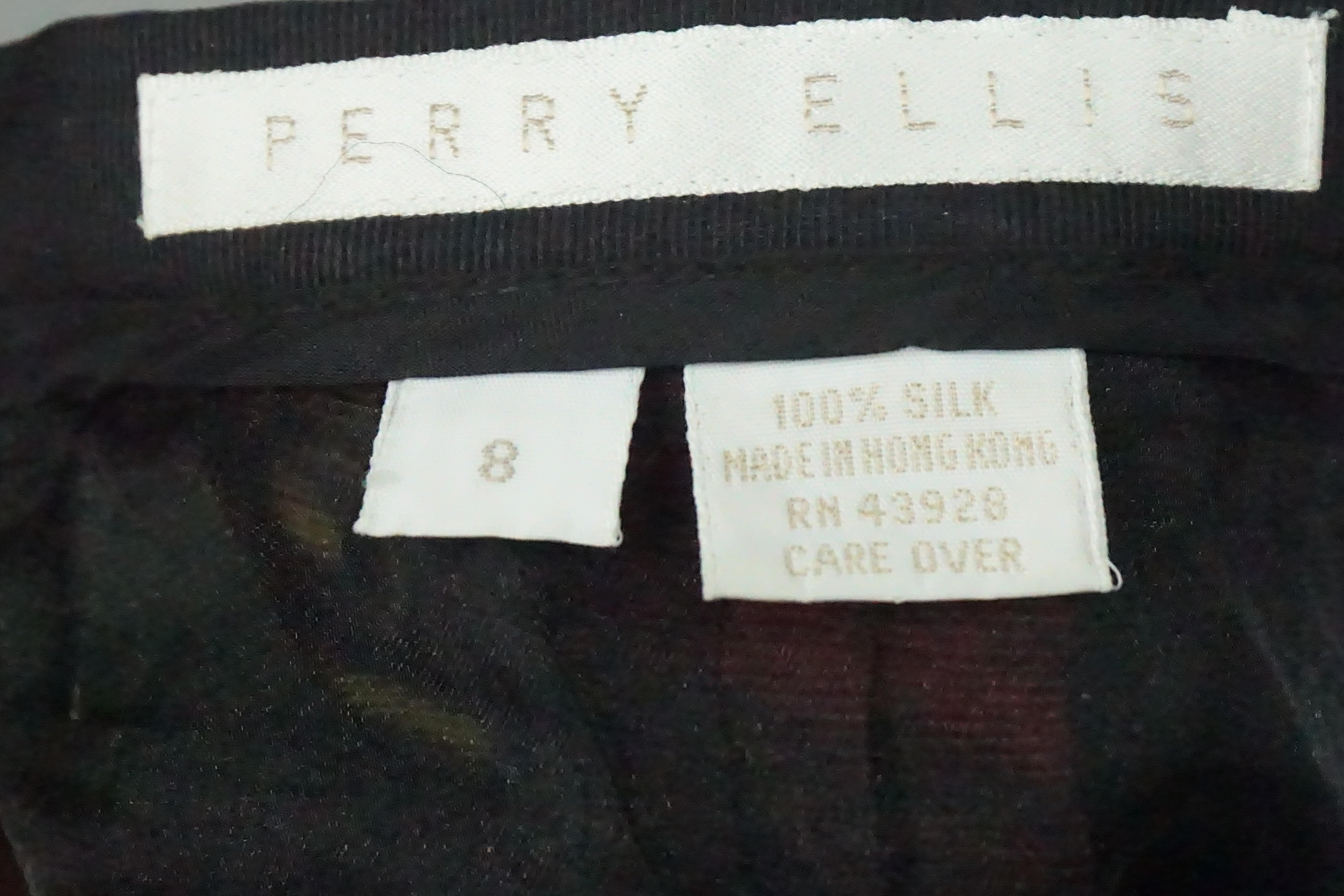 Perry Ellis Multicolor Silk Pleated Skirt - 8 1