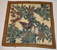 Perry Ellis "Winter Berries" Wool Challis Scarf