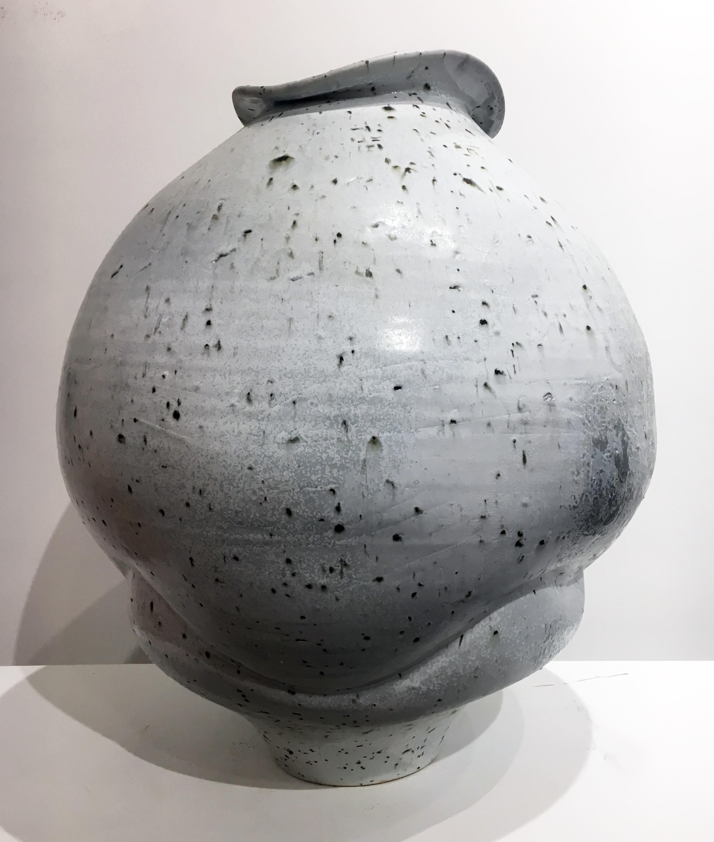 Abstract Sculpture Perry Haas - Design Contemporary, Sculpture en céramique, Porcelaine, Particules de fer, Glaçure, Argile