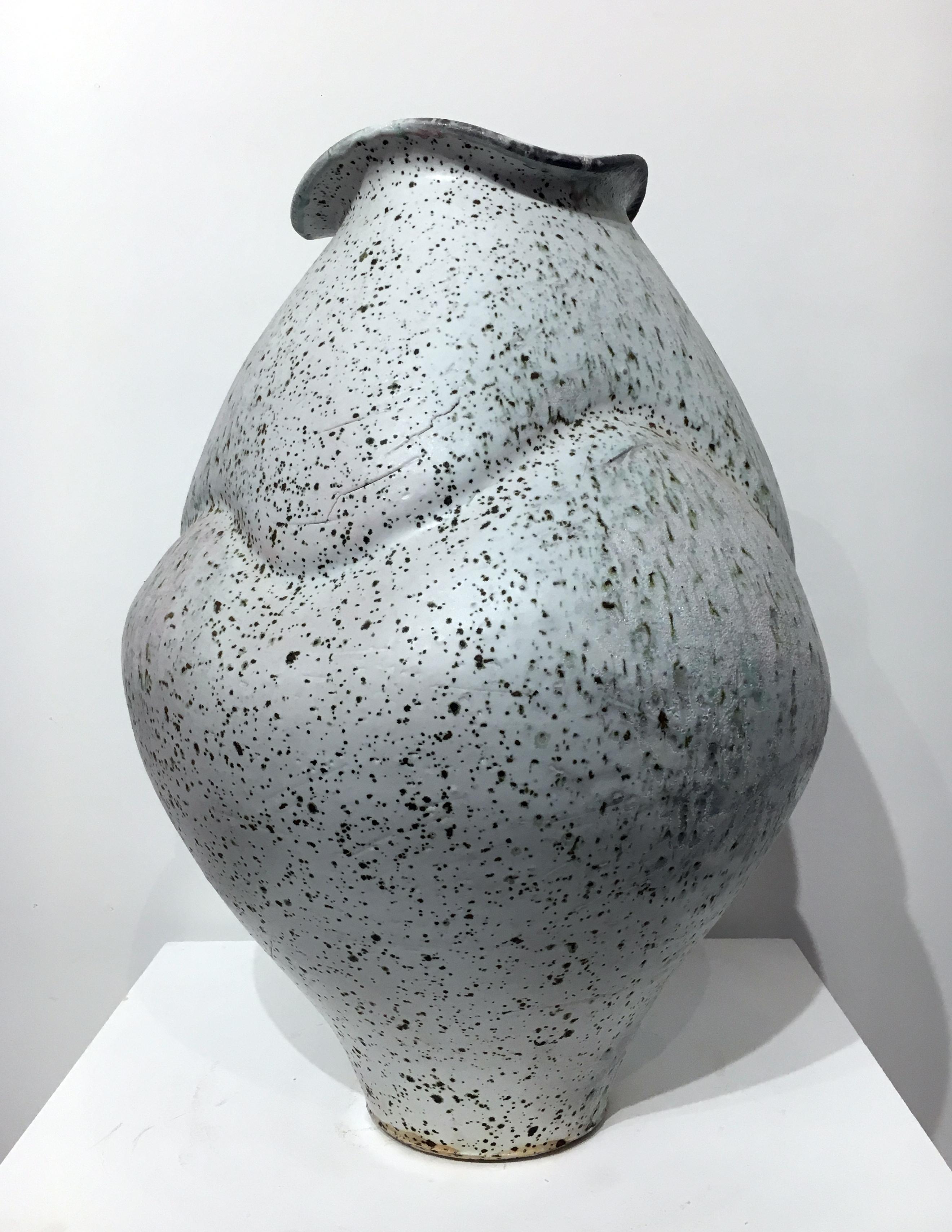 Contemporary Wood Fired Porcelain Jar Form, Design, Sculpture, Glaze, Ceramic For Sale 1