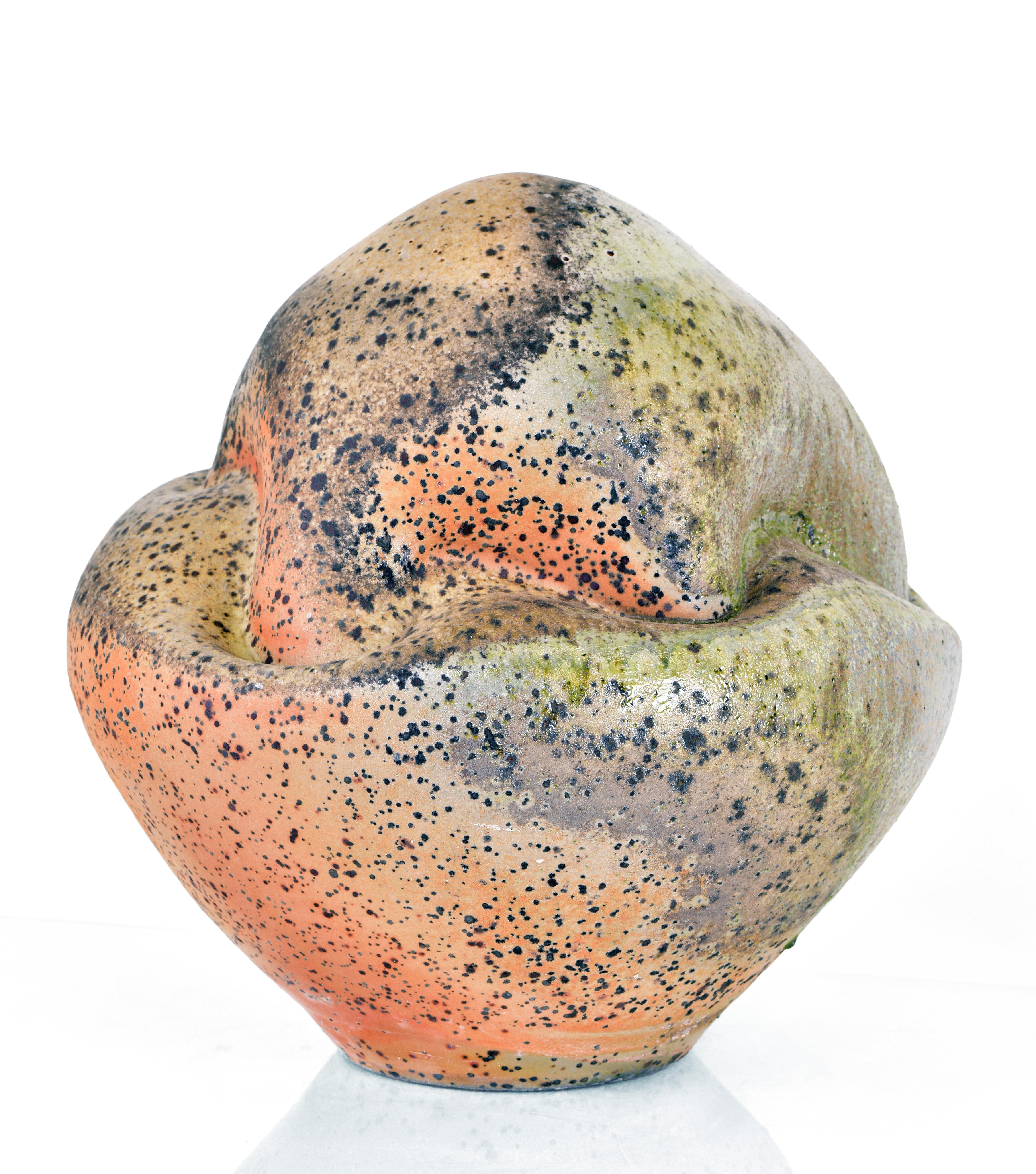 Perry Haas Abstract Sculpture - Porcelain, Sculpture, Contemporary, Design, Glaze, Iron Particles, Closed Form
