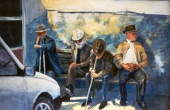 Carrara Men's Club, Painting, Acrylic on Canvas