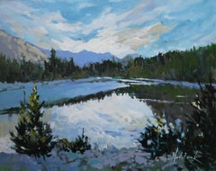 Cool Light, Painting, Acrylic on MDF Panel
