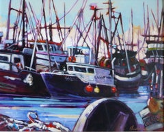 Fish 'n Ships, Painting, Acrylic on Canvas