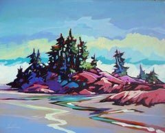Low Tide at South Beach, Painting, Acrylic on Canvas