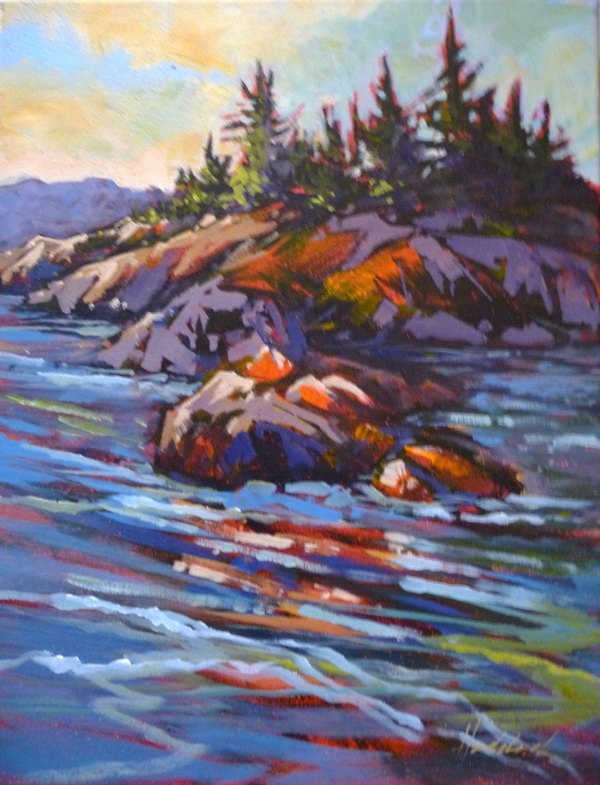 Rocky Harbour, Gemälde, Acryl auf Leinwand