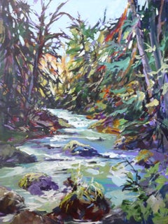Tamihi Run, peinture, acrylique sur panneau de bois