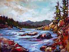 Toward the Falls, peinture, acrylique sur toile