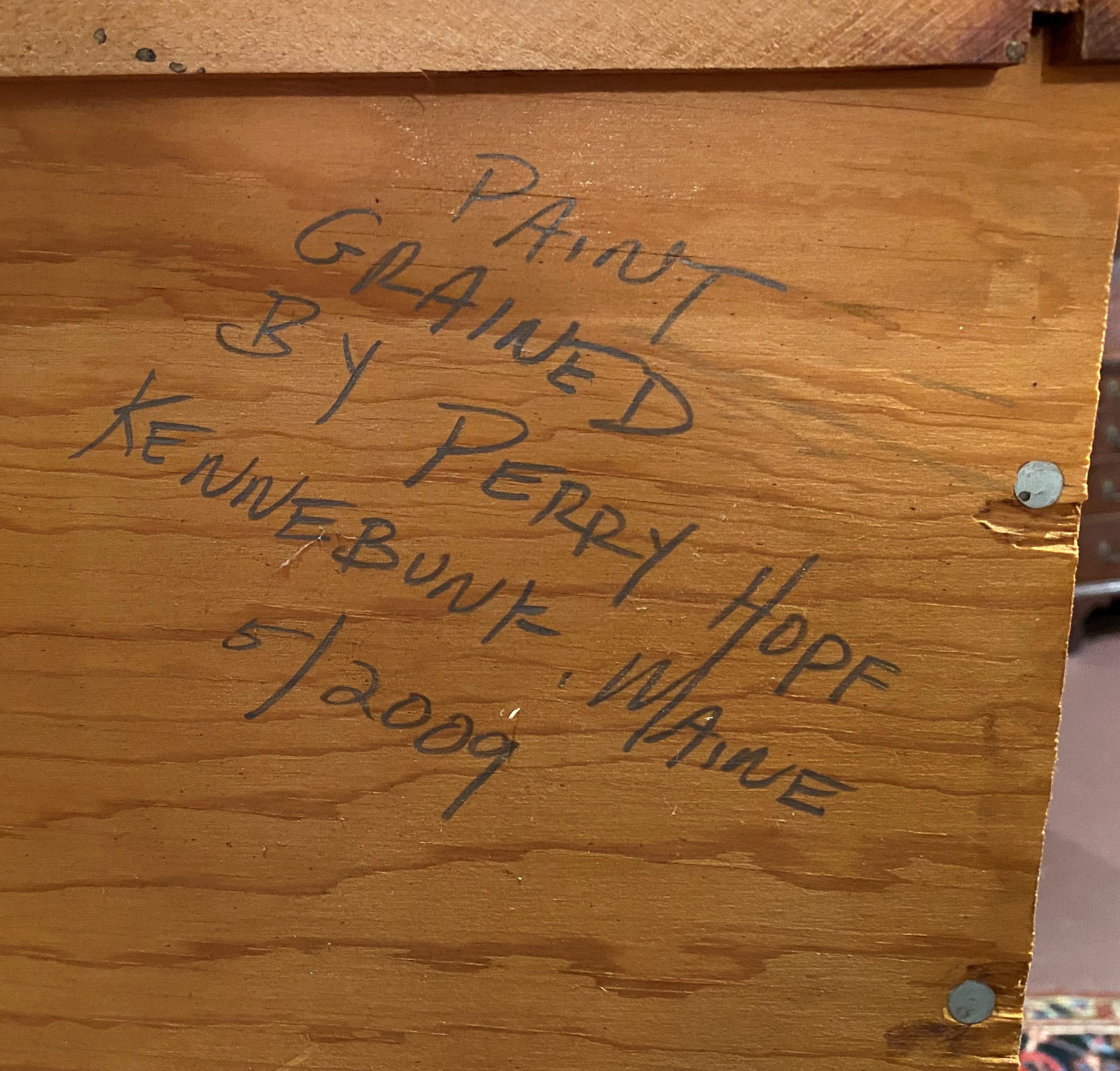 Perry Hopf Grain Painted, Maine High Chest or Highboy 5