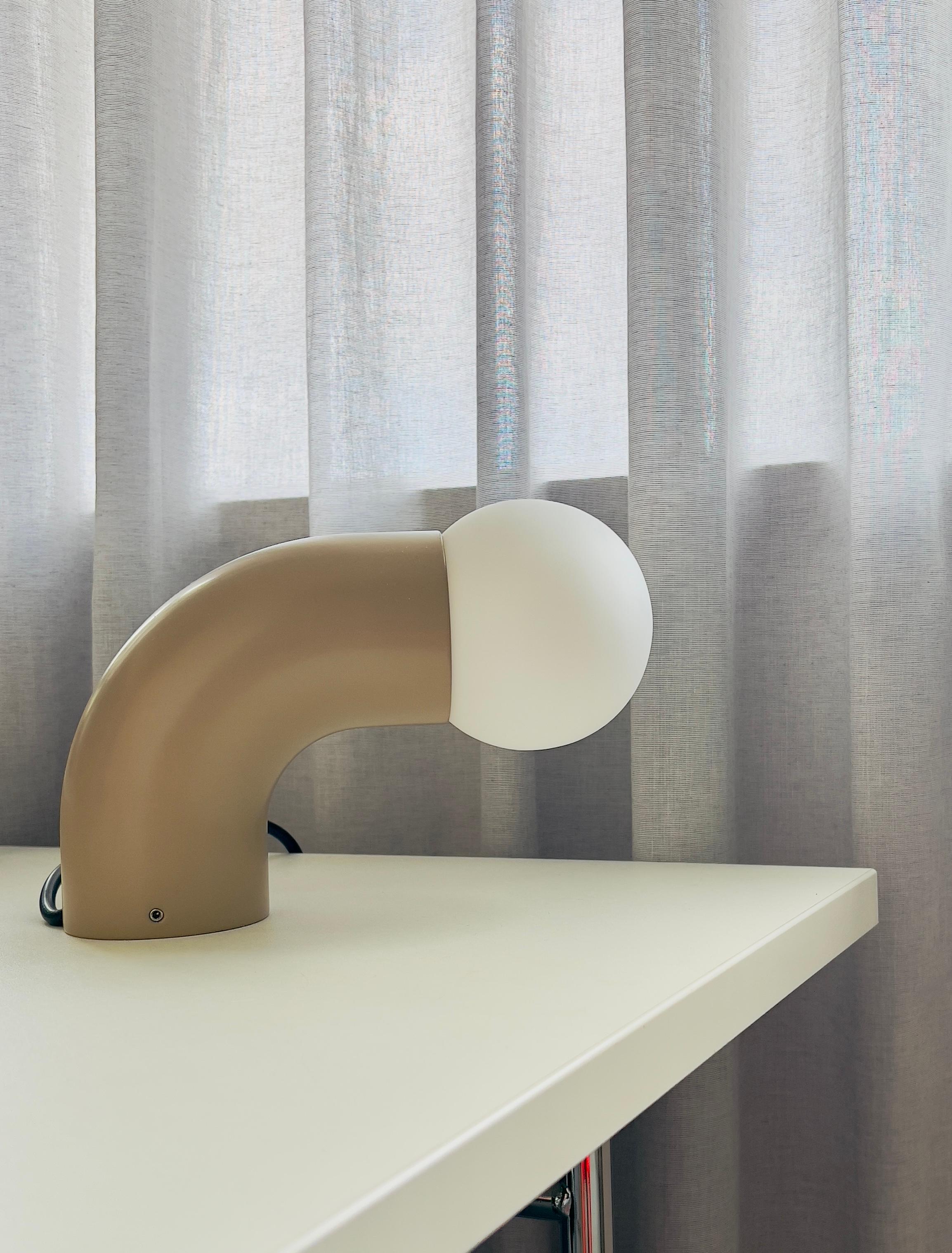 Minimalist 'Perry Lamp' Powder-Coated Coloured Tubular Metal Table Lamp For Sale