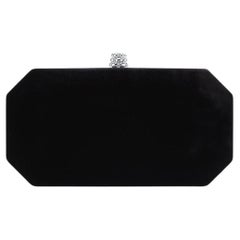 Perry Small Clutch Black Diamond Crushed Velvet