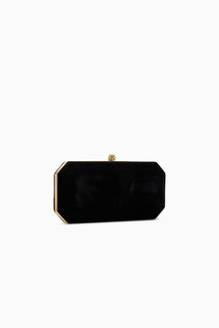 Perry Small Clutch Black Diamond Satin