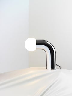 'Perry Tall' Polished Stainless Steel Table Lamp