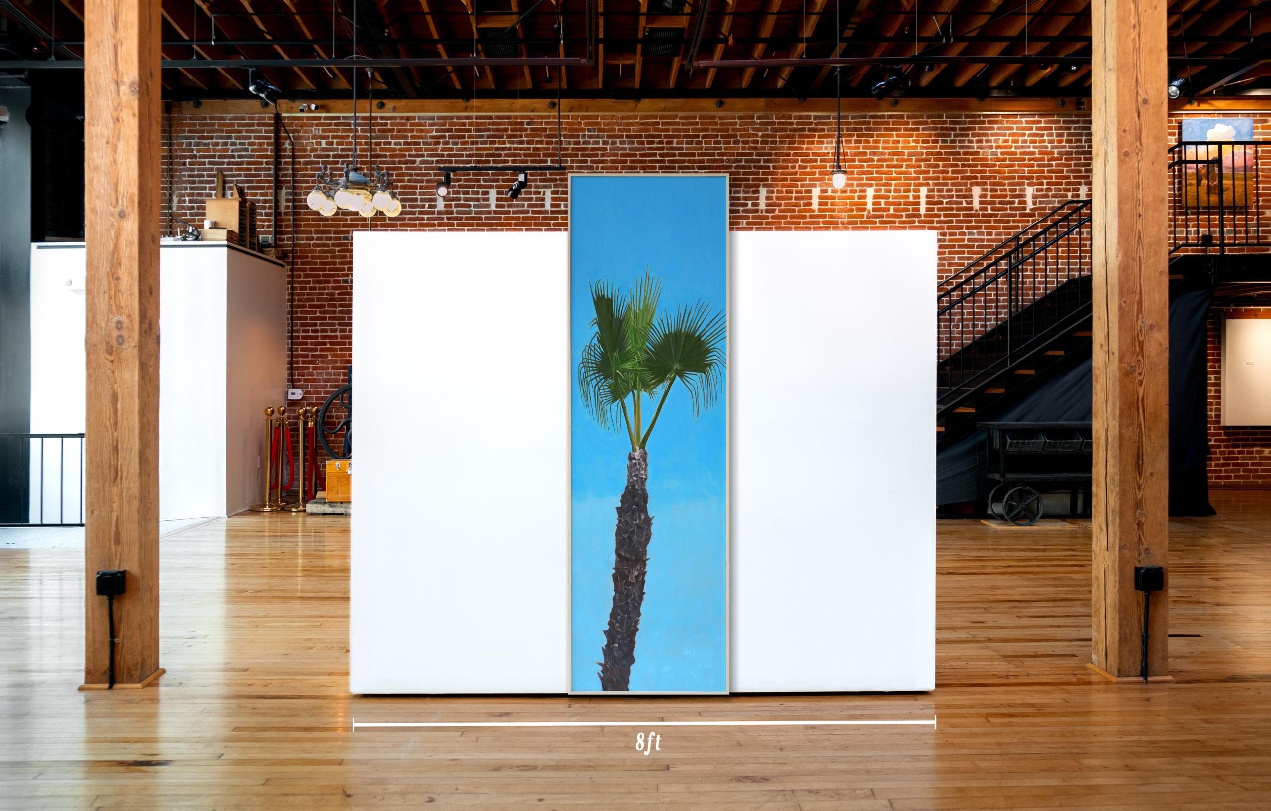 Se trata de un óleo conceptual del artista local de San Diego Perry Vàsquez. Sus dimensiones son 26,5 x 88,5. Se presenta en un marco neutro de madera. 

Este cuadro representa una palmera sobre un fondo de cielo azul. La palmera está adornada con