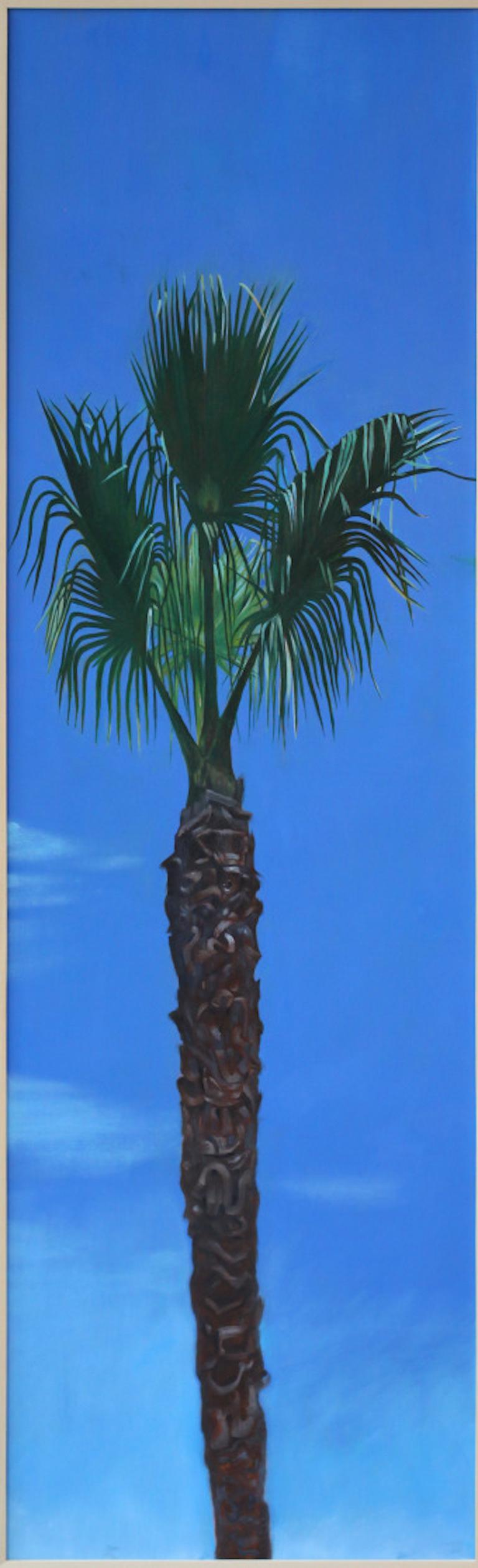 Perry Vàsquez Landscape Painting - Contemporary Realist Palm Tree Painting, "Oasis 2"