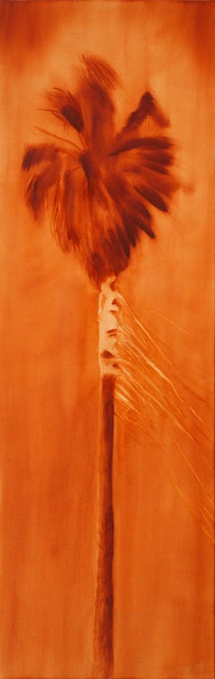 Realistisches abstraktes Palmengemälde, „Inferno 3“, Konzeptionelle Realismus