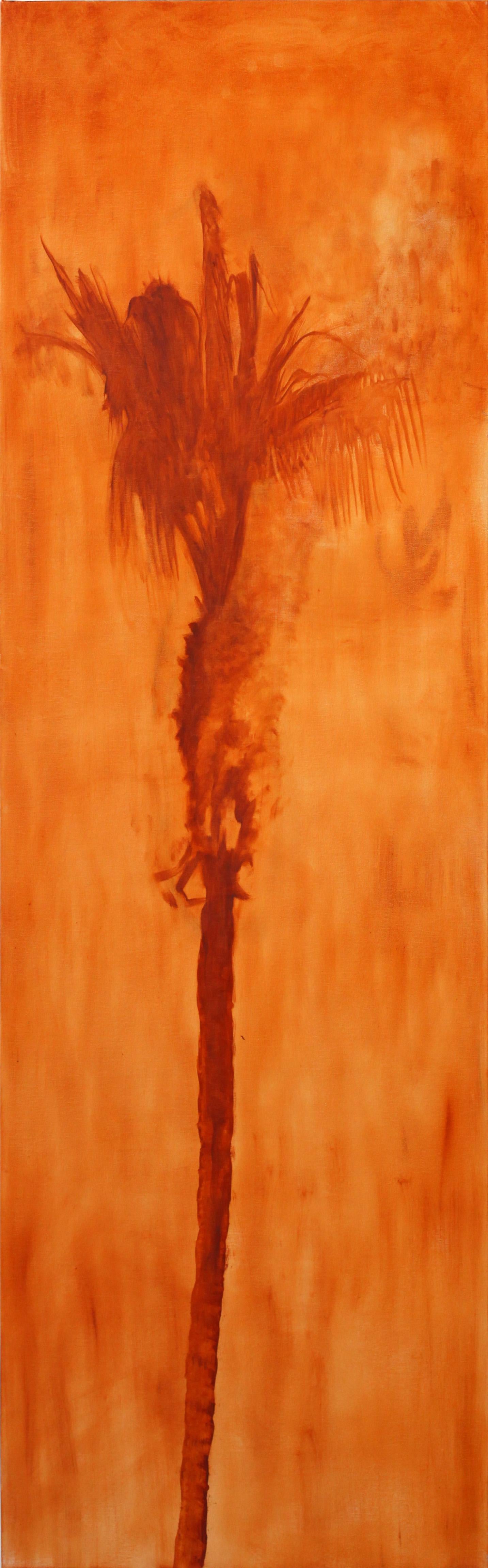 Perry Vàsquez Landscape Painting - Conceptual Realistic Oil Painting, "Inferno 2"