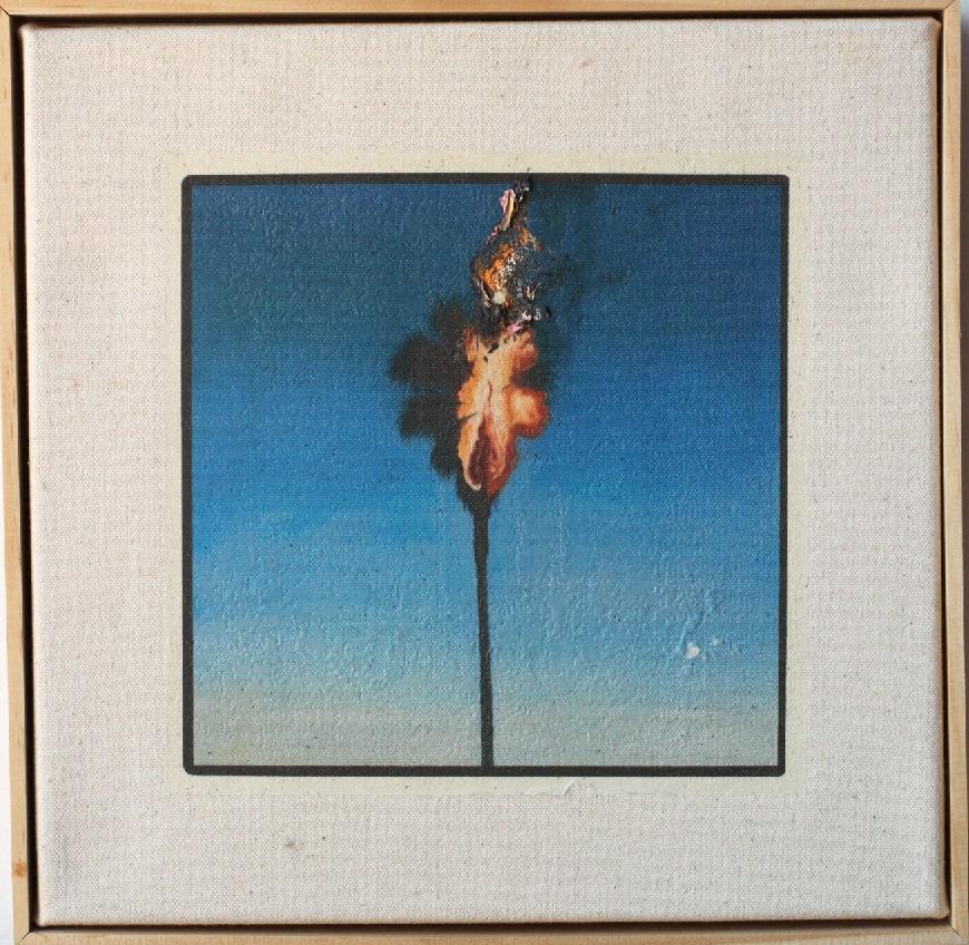 Perry Vàsquez Landscape Painting - Contemporary Conceptual Palm Tree Painting, "The Ideal Copy 0003"