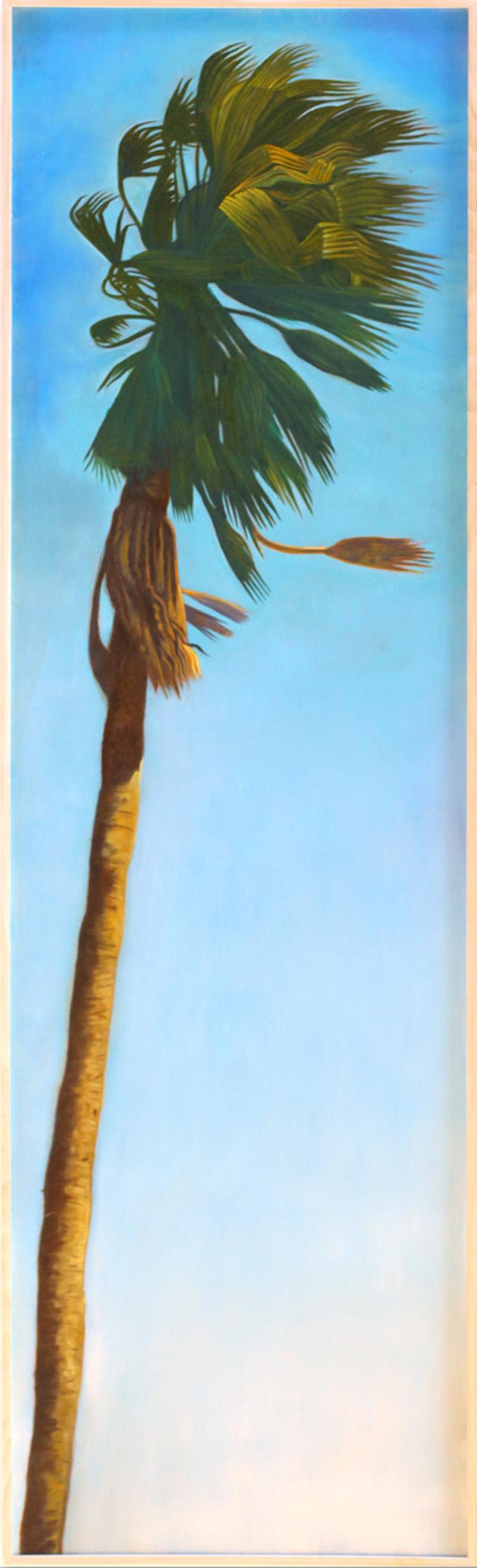 Perry Vàsquez Landscape Painting - Contemporary Realist Palm Tree Painting, "Oasis 3"