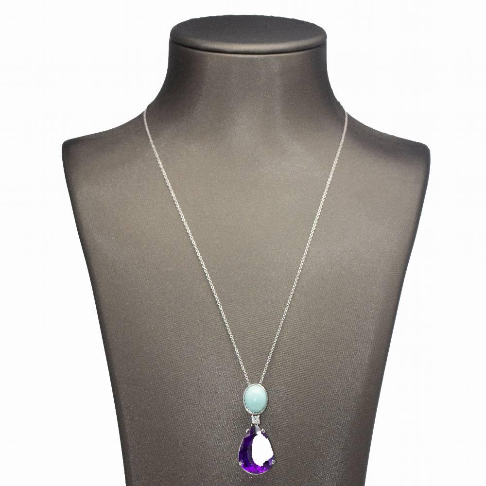 Collana PERSA con turchese e ametista. In condizioni Nuovo in vendita a Barcelona, CT