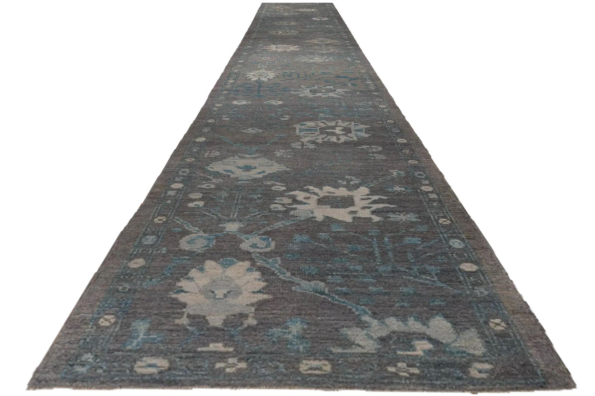 Persian Persain Runner Rug (39 x 216) - Oushak Design For Sale