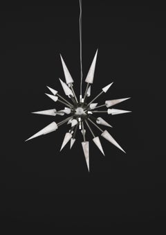 Perseo 100 Brushed Black Metal Pendant Lamp by Alabastro Italiano
