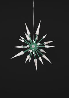Perseo 100 Freedom Green Metall-Pendelleuchte von Alabastro Italiano