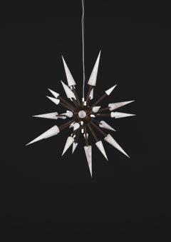 Perseo 100 Ruggine Of Florence Metall-Pendelleuchte von Alabastro Italiano, Perseo