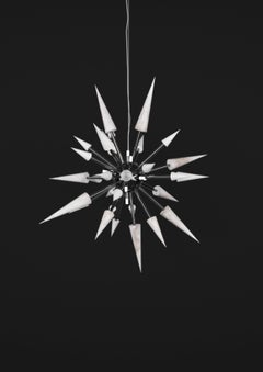 Perseo 100 Pendelleuchte aus glänzendem schwarzem Metall von Alabastro Italiano