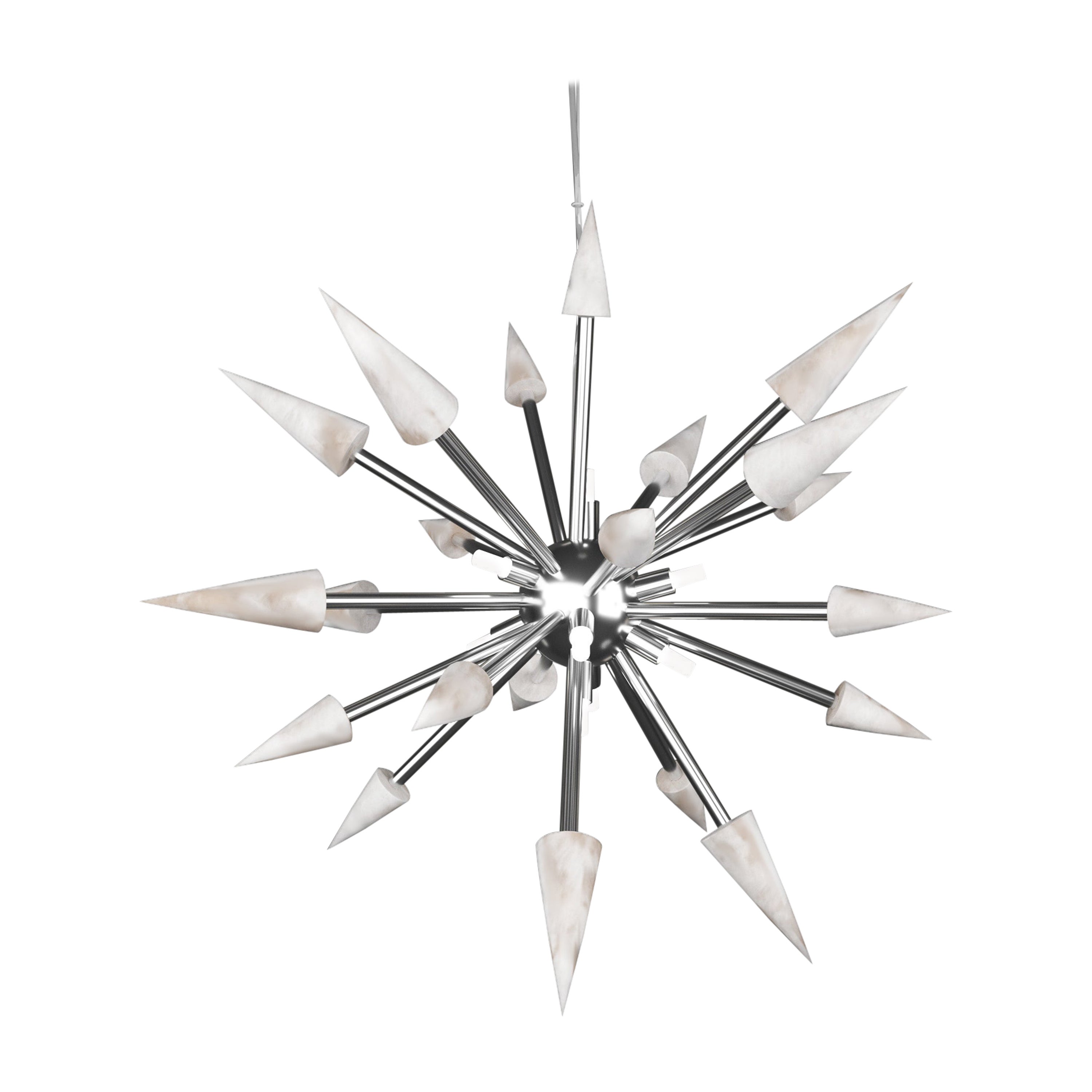 Perseo 50 Lampe à suspension en métal Silver brillant by Alabastro Italiano