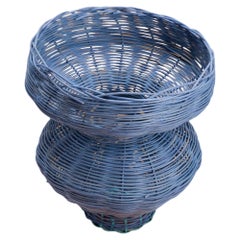 Persephone Vase Woven in Denim by Studio Herron