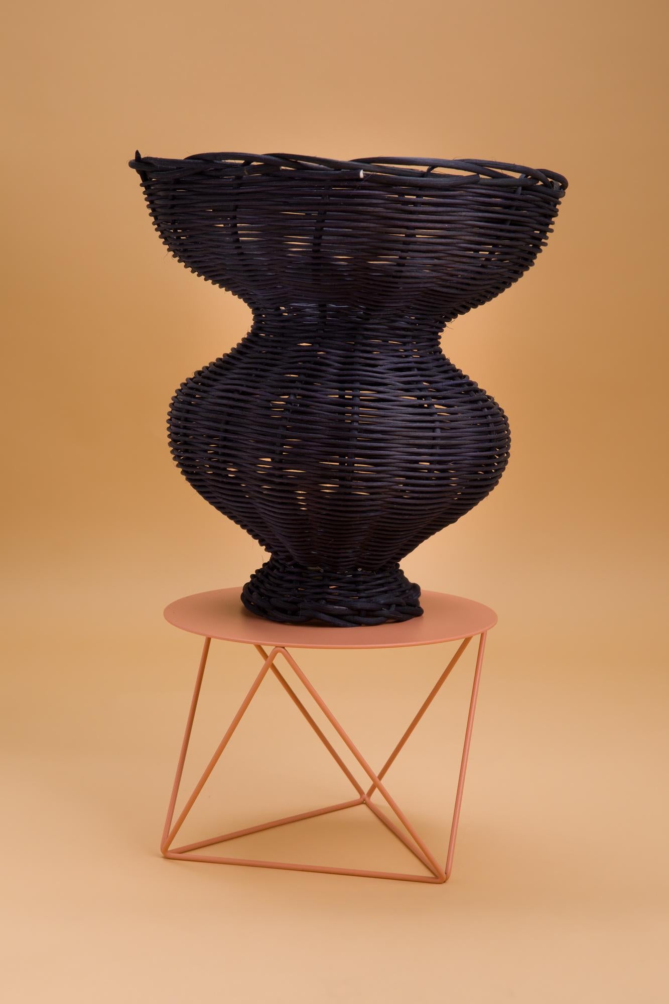 American Persephone Vase Woven in Noir by Studio Herron