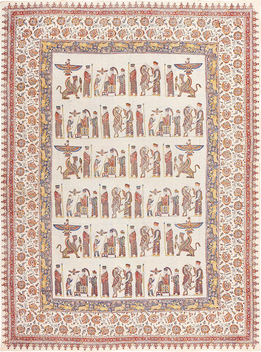 Persepolis-Motiv Antiker persischer Wandteppich Textil 6'9