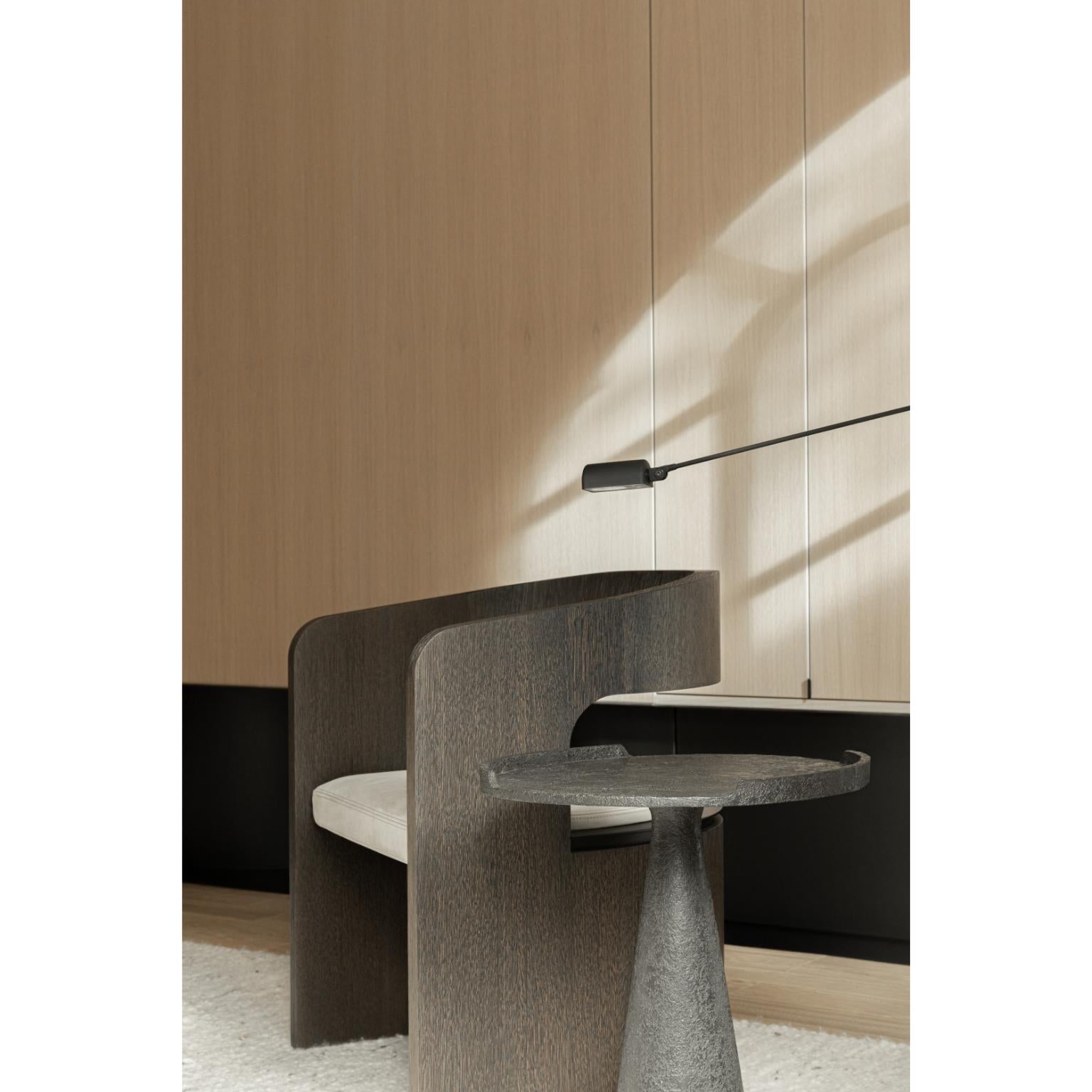 Perseus Side Table in Cast Bronze With Custom Hammered Patina by OZA Design For Sale 4