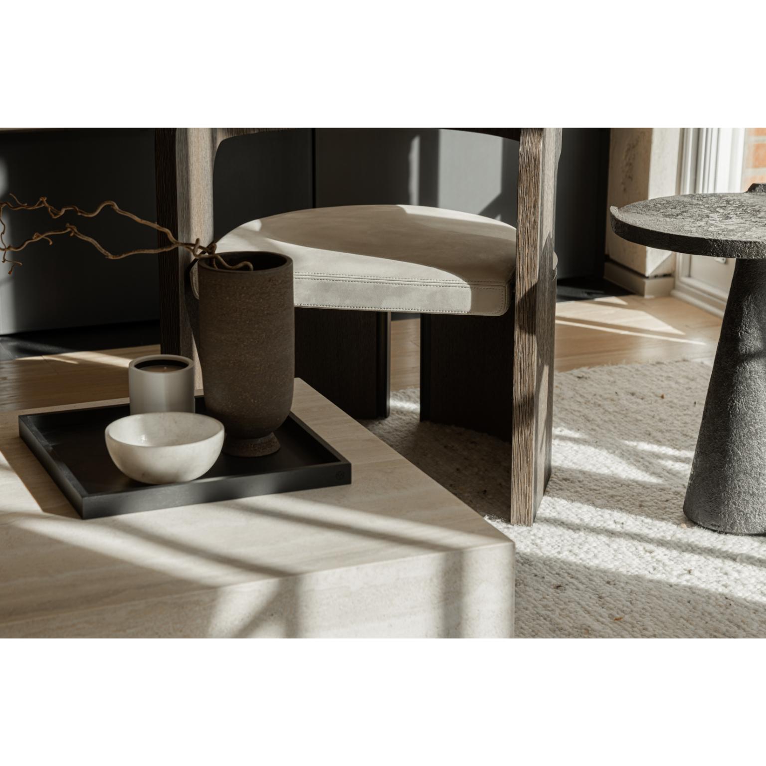 Perseus Side Table in Cast Bronze With Custom Hammered Patina by OZA Design For Sale 5