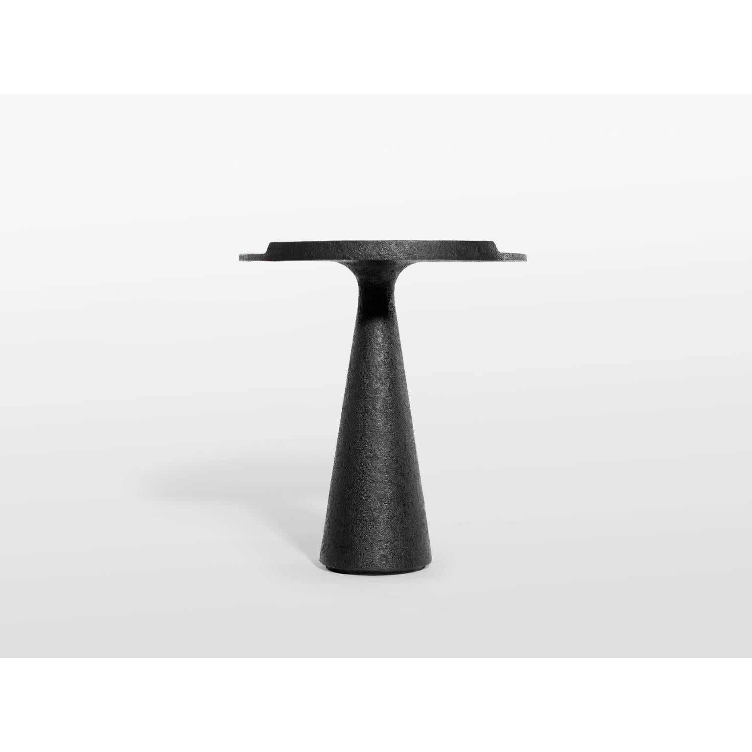Perseus Side Table in Cast Bronze With Custom Hammered Patina by OZA Design For Sale 8