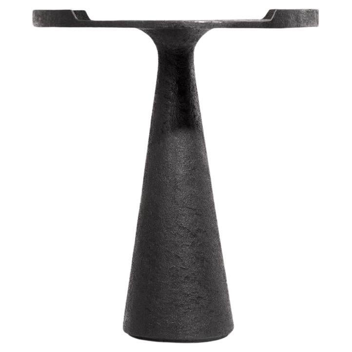 Perseus Side Table in Cast Bronze With Custom Hammered Patina by OZA Design For Sale