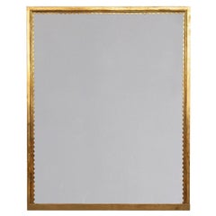 Persia Geometric-Style Gold-Leaf Wooden Wall Mirror by Spini Firenze