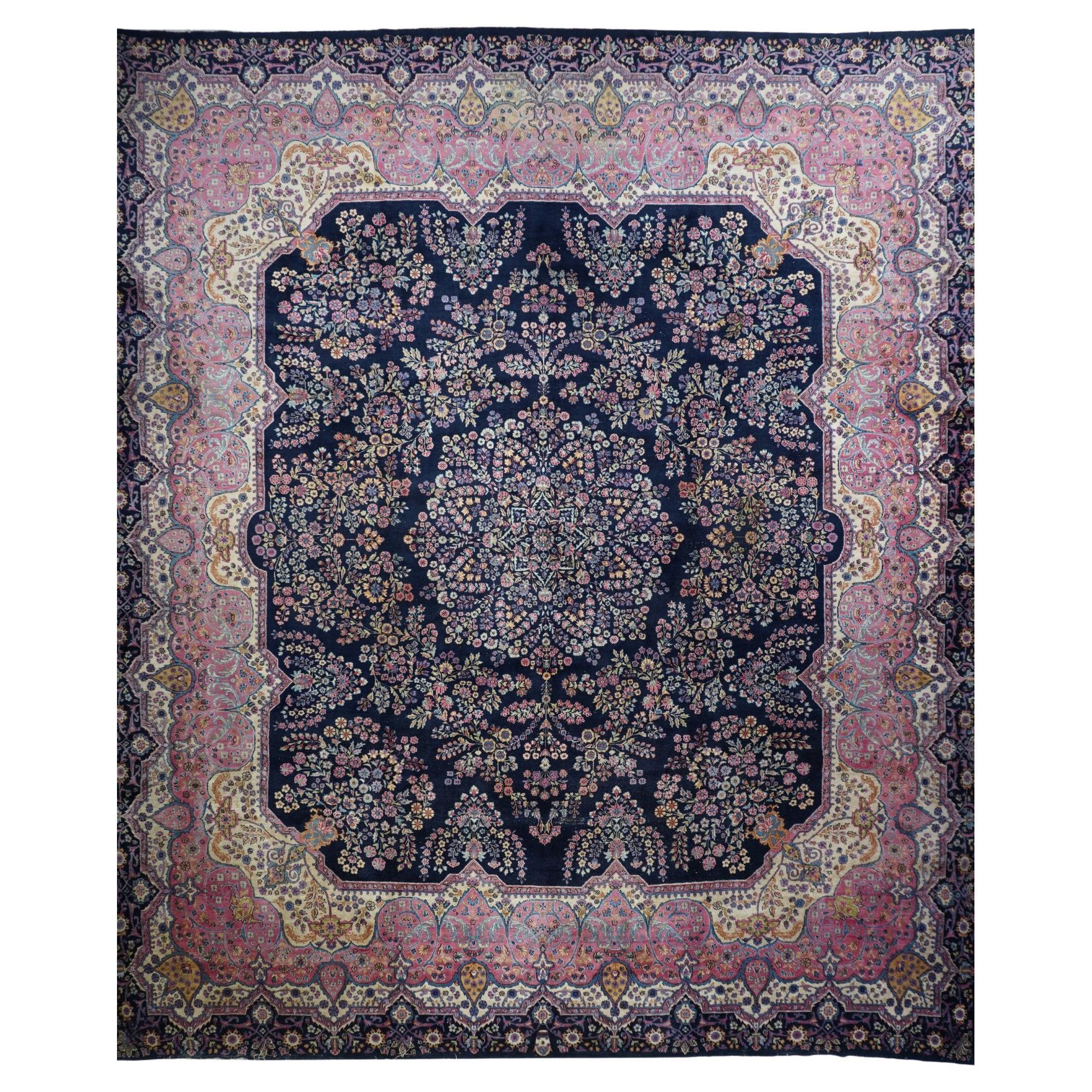 Persia Wool on Cotton Rug For Sale