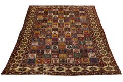 Persian 1920s Bakhtiari Red Wool Rug With Allover Pattern In 14 x 20