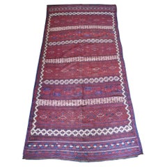 Persian 1940s Balochistan Soumak Flatweave Wool Rug