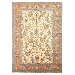 Tapis persan Abadeh - Laine Brown Ivory Pink Design - 11005